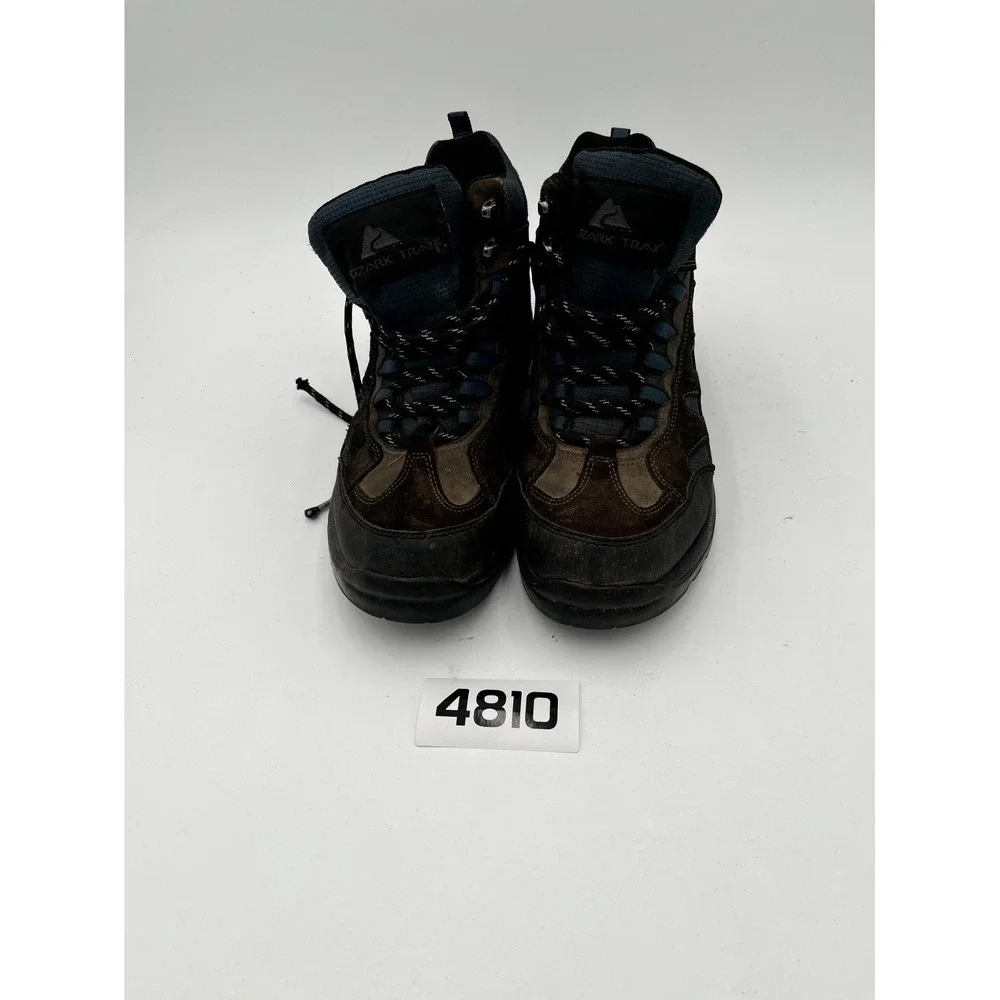 Ozark Trail‎ Peyton WW Mens 8.5 Hiking Boots Brown Blue Leather Waterproof Boots